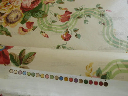 Lee Jofa Shaftesbury Ribbon Rose Bouquet Print Bty