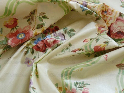 Lee Jofa Shaftesbury Ribbon Rose Bouquet Print Bty