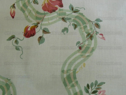 Lee Jofa Shaftesbury Ribbon Rose Bouquet Print Bty