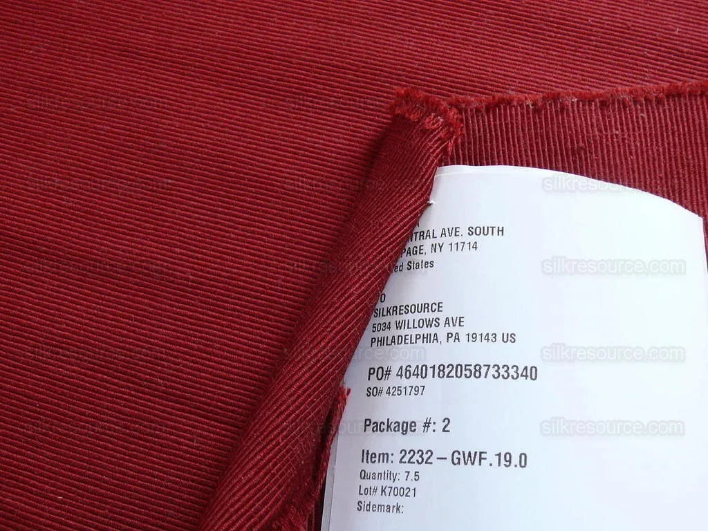 Lee Jofa Adam's Rib Silk Faille Deep "ruby" Red MSRP USD 168/Y Bty