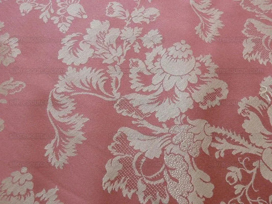 Kravat Tree Peoney Renaissance Damask Coral Pink 2.375 Yds