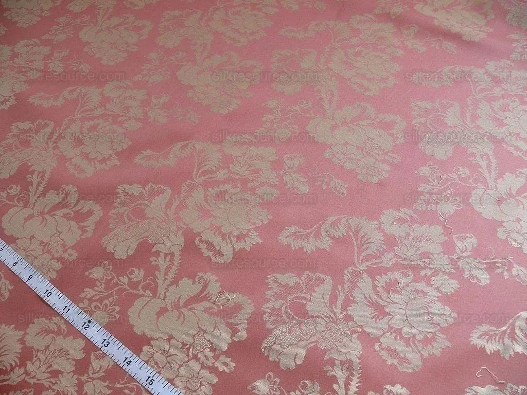 Kravat Tree Peoney Renaissance Damask Coral Pink 2.375 Yds