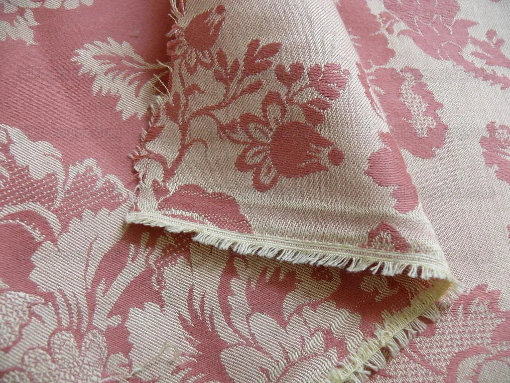 Kravat Tree Peoney Renaissance Damask Coral Pink 2.375 Yds