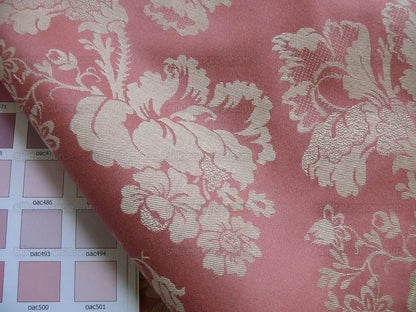 Kravat Tree Peoney Renaissance Damask Coral Pink 2.375 Yds