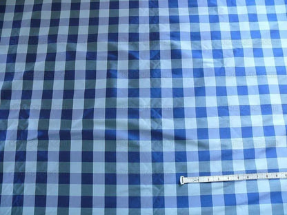 Scalamandre Cornwall 100%silk Plaid Blue Bty