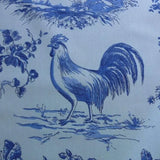 KRAVET PIERRE DEUX "ALVERRA" TOILE PRINT ROOSTER BLUE  BTY