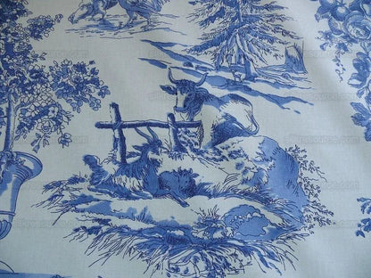 Kravet Pierre Deux "alverra" Toile Print Rooster Blue  Bty