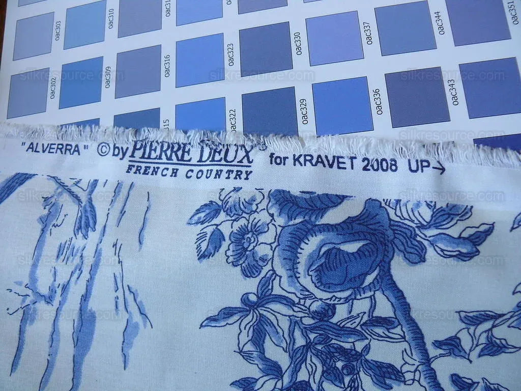 Kravet Pierre Deux "alverra" Toile Print Rooster Blue  Bty