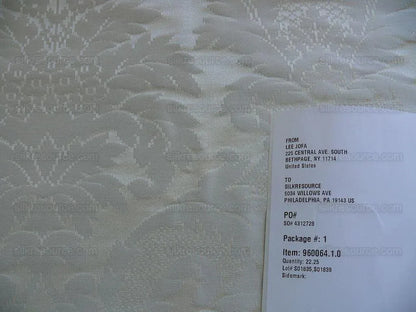 Lee Jofa La Scala Classic Silk Damask "ivory" White Bty