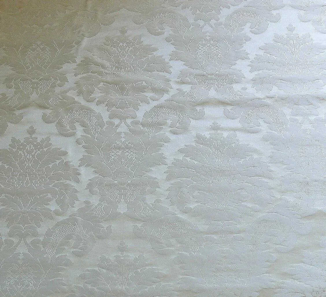 LEE JOFA LA SCALA CLASSIC SILK DAMASK "IVORY" WHITE BTY