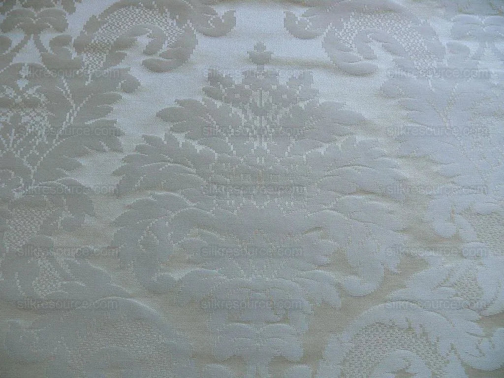 Lee Jofa La Scala Classic Silk Damask "ivory" White Bty
