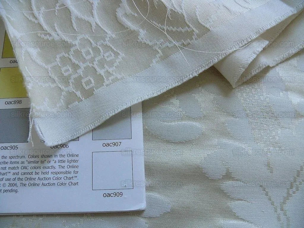 Lee Jofa La Scala Classic Silk Damask "ivory" White Bty