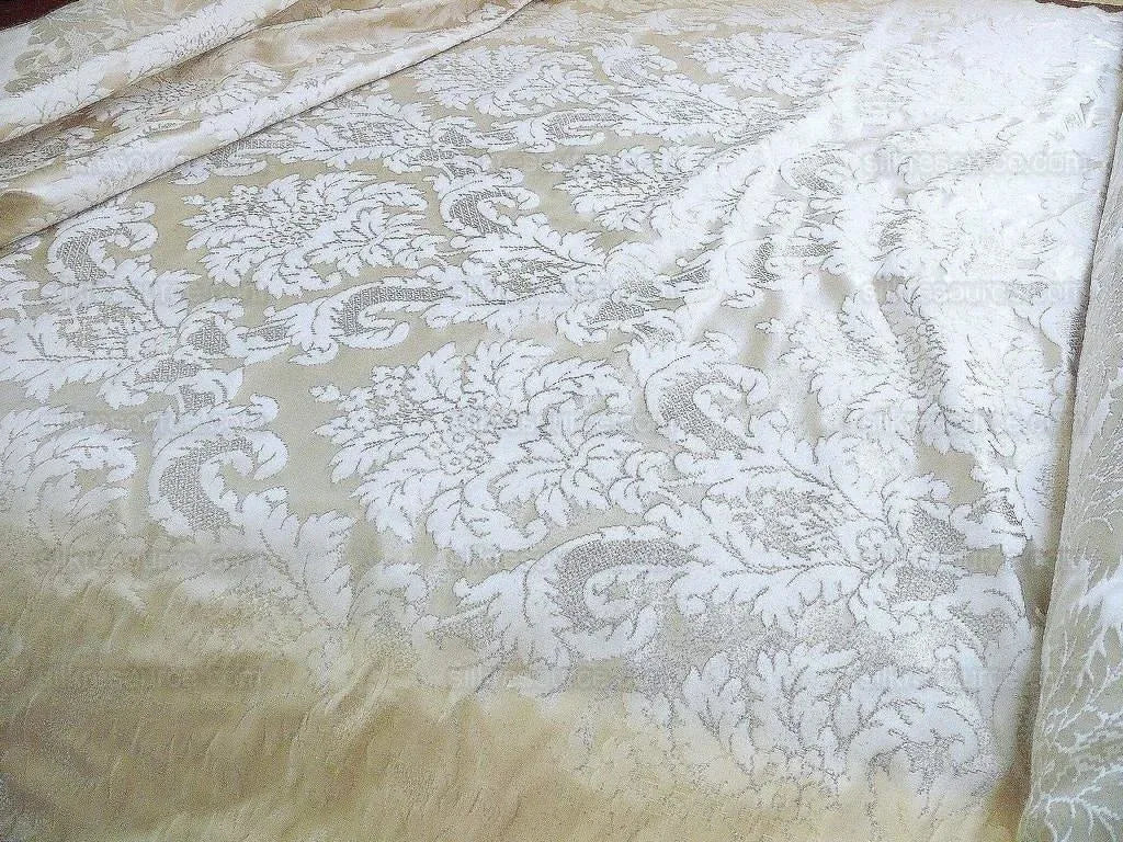 Lee Jofa La Scala Classic Silk Damask "ivory" White Bty