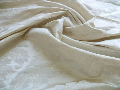 Lee Jofa La Scala Classic Silk Damask "ivory" White Bty