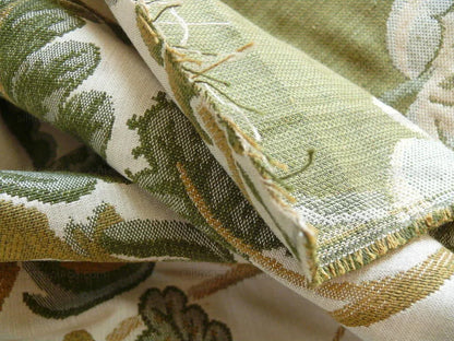 BY Yard Lee Jofa Cavendish Jacob 100% Cotton Woven Tapestry Green Bird Flowers Historical Design English Country