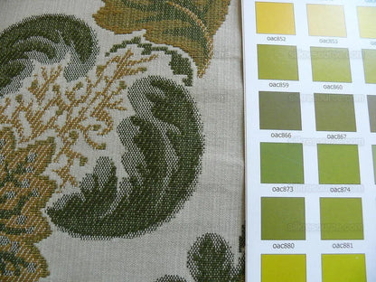 BY Yard Lee Jofa Cavendish Jacob 100% Cotton Woven Tapestry Green Bird Flowers Historical Design English Country