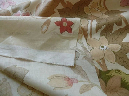 Lee Jofa G P &amp; J Baker "sung" Tree Peony Chinoiserie Chintz Cotton Print Pink Gold Cream