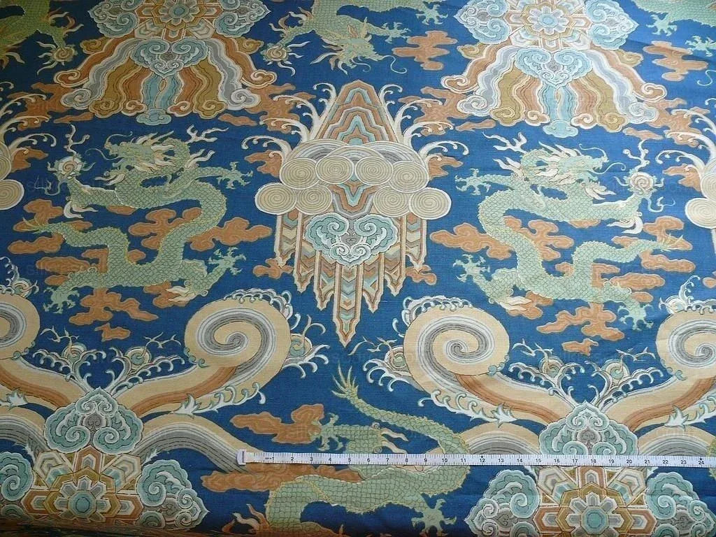 Gp & J Baker "emperor's Clothes" Linen Print Bty