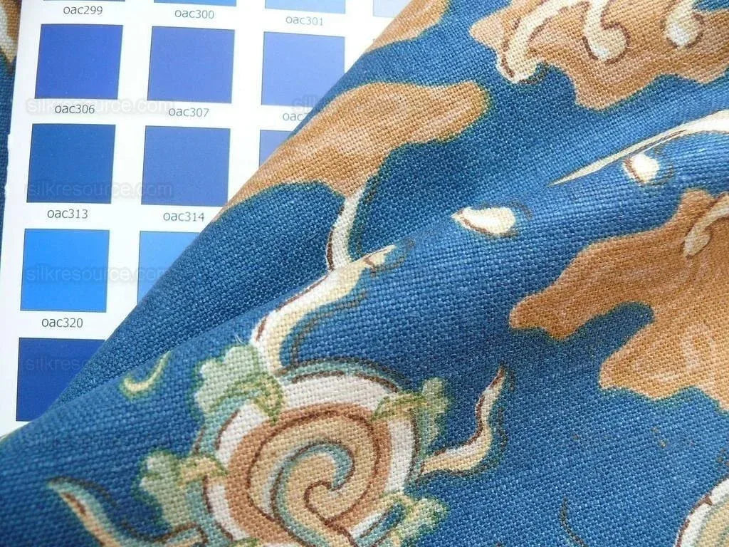 Gp & J Baker "emperor's Clothes" Linen Print Bty