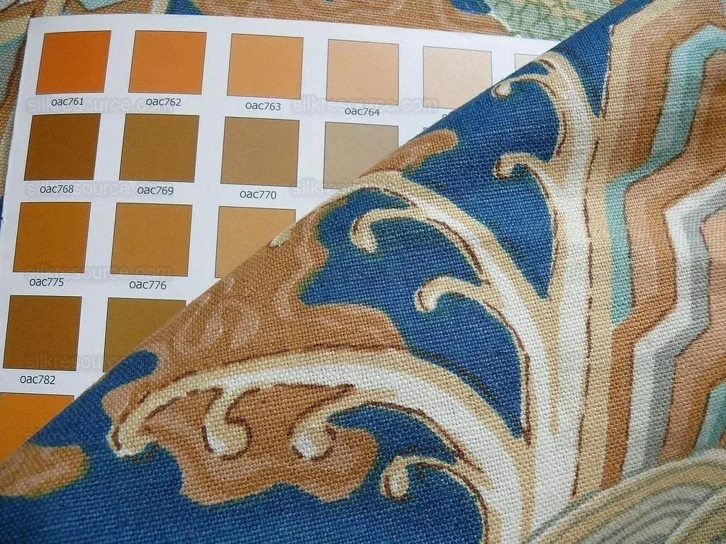 Gp & J Baker "emperor's Clothes" Linen Print Bty