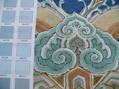 Gp & J Baker "emperor's Clothes" Linen Print Bty