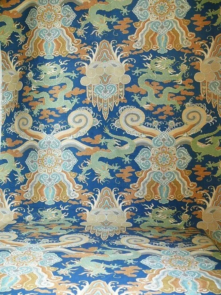 Gp & J Baker "emperor's Clothes" Linen Print Bty