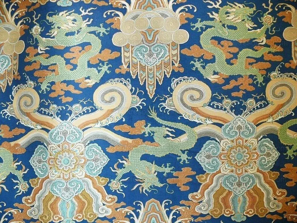 Gp & J Baker "emperor's Clothes" Linen Print Bty