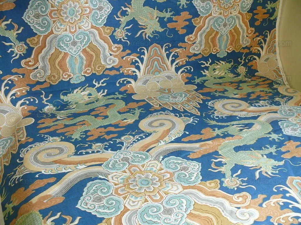 Gp & J Baker "emperor's Clothes" Linen Print Bty