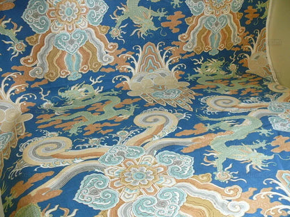 Gp & J Baker "emperor's Clothes" Linen Print Bty