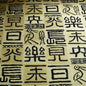 CLARENCE HOUSE BLACK KANJI CUT VELVET MSRP$326/Y BTY