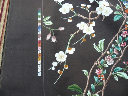 Brunchwig & Fils "silk Road" Chinoiserie Garden Bird & Trellis P