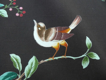 Brunchwig & Fils "silk Road" Chinoiserie Garden Bird & Trellis P