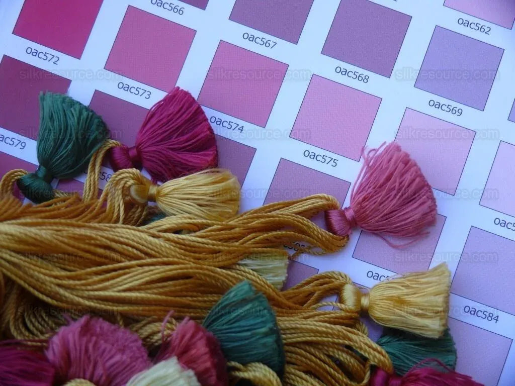 Scalamandre Lyon 100% Silk Double Tie Back - Gold Yellow Pink Red