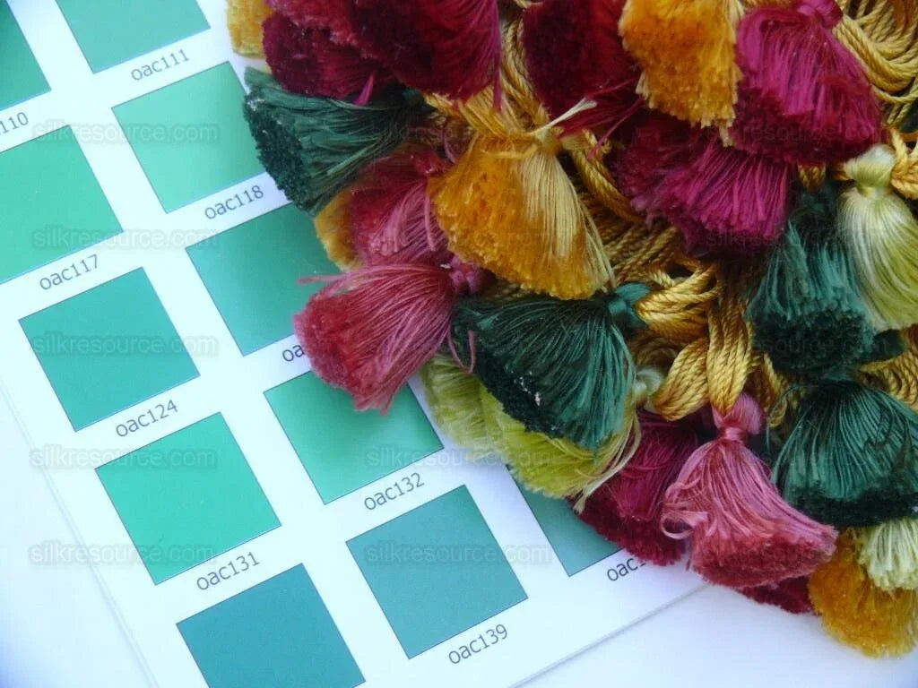 Scalamandre Lyon 100% Silk Double Tie Back - Gold Yellow Pink Red