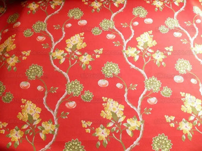 SCALAMANDRE CHERBOURG LAMPAS LACQUER RED BTY MSRP$340