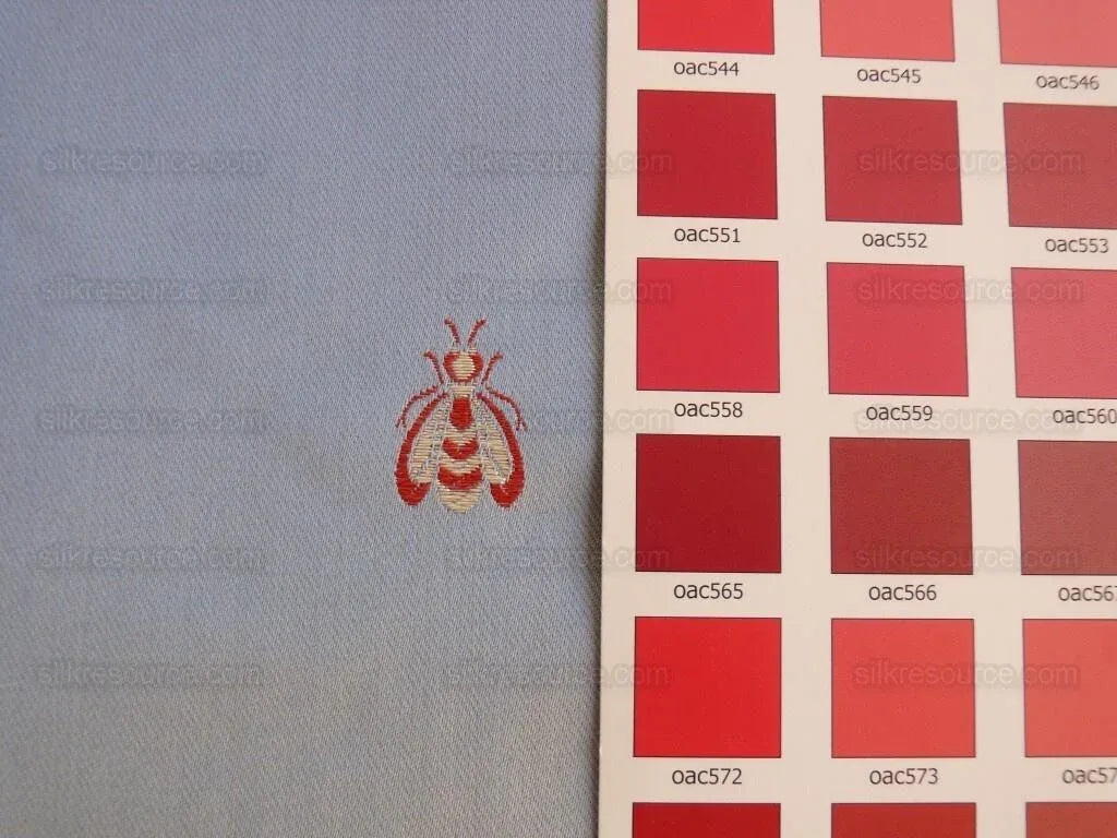 Scalamandre "monroe Bee" Silk Lampas Blue Red French Court 19th Century Empire Revival Neoclassical Empire Revival MSRP USD 312/Y