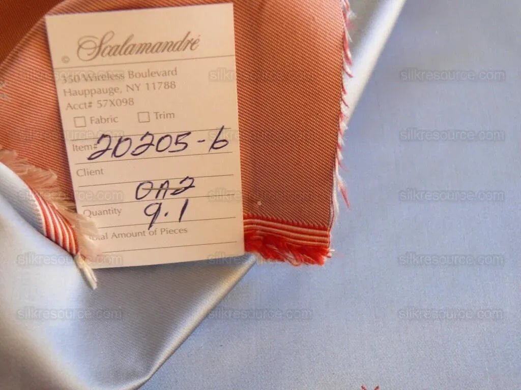 Scalamandre "monroe Bee" Silk Lampas Blue Red French Court 19th Century Empire Revival Neoclassical Empire Revival MSRP USD 312/Y