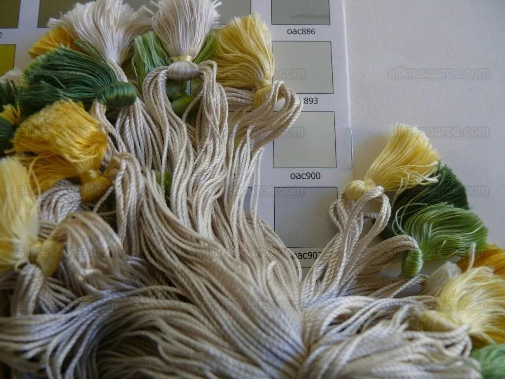 Scalamandre Lyon 100% Silk Double Tie Back Green, Yellow 004