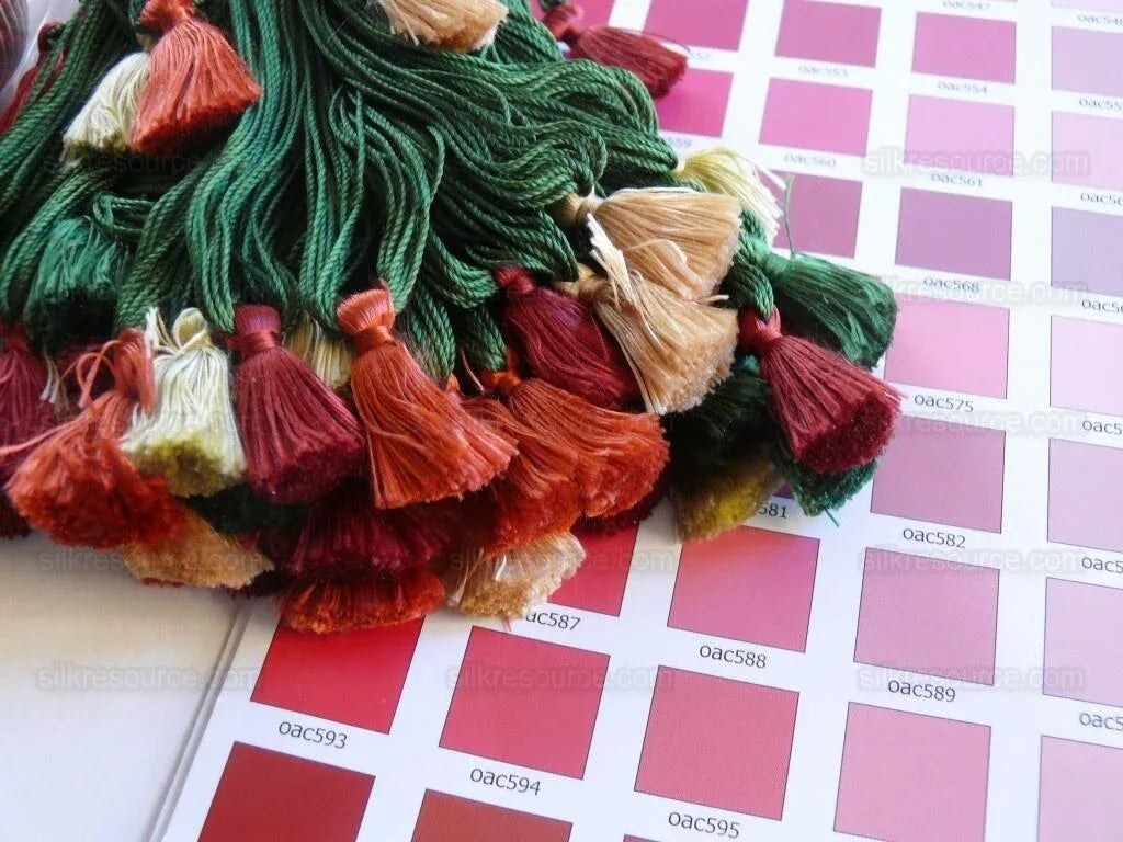 Scalamandre Lyon 100% Silk Double Tie Back Rust, Camel Green