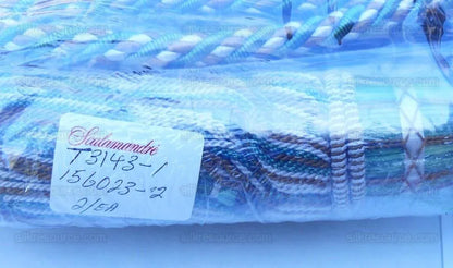 Scalamandre Hampton Court Silk Double Tieback Brown, Green Cream MSRP $1058