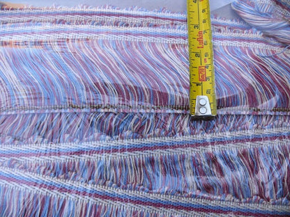 By Yard Scalamandre Loose Fringe Red Blue And White Rayon Blend