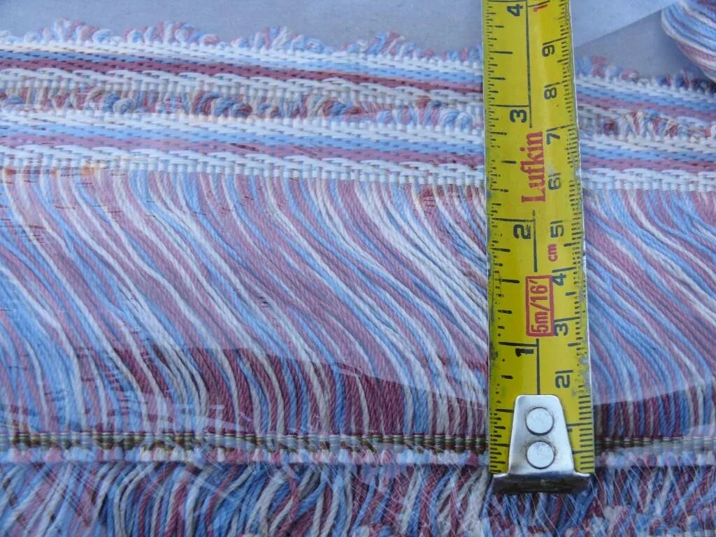 By Yard Scalamandre Loose Fringe Red Blue And White Rayon Blend