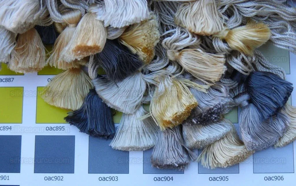 Scalamandre Lyon 100% Silk Double Tie Back Charcoal Yellow