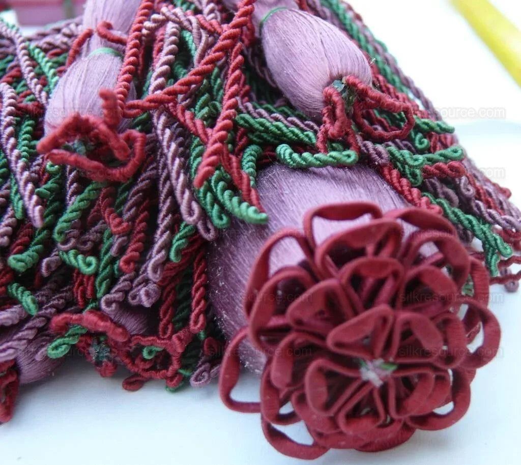 Scalamandre "hampton Court" Double Tie Back Red, Green, Purple