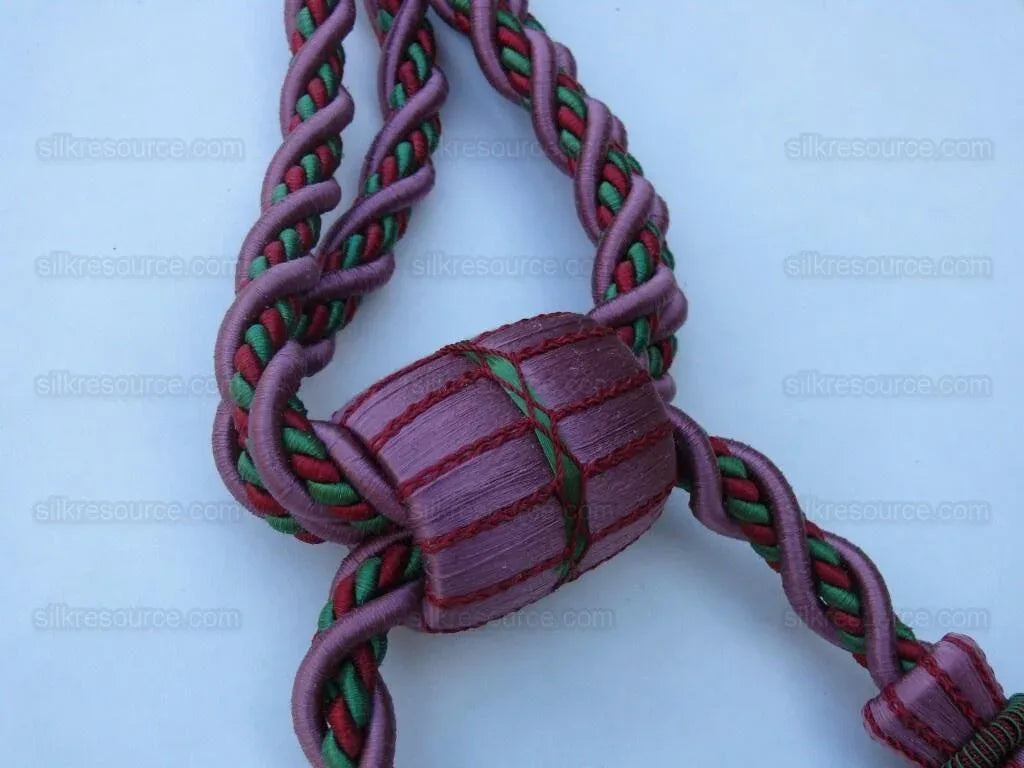 Scalamandre "hampton Court" Double Tie Back Red, Green, Purple