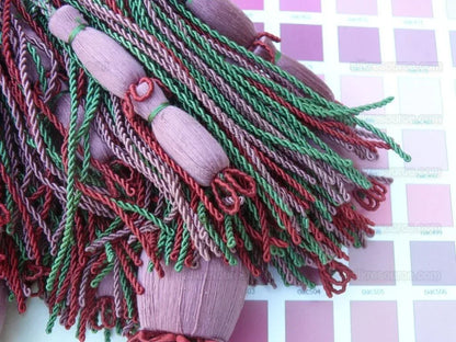 Scalamandre "hampton Court" Double Tie Back Red, Green, Purple