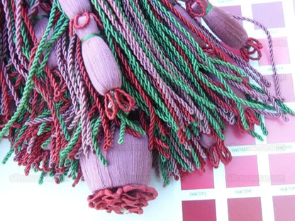 Scalamandre "hampton Court" Double Tie Back Red, Green, Purple