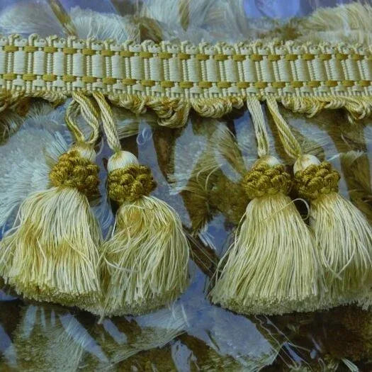 Scalamandre 100% Silk Tassel Fringe, Amber & Gold MSRP$259/Y