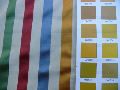 Scalamandre Louvre Silk Satin Stripe Red Green Yellow Blue White Rainbow Candy Stripe