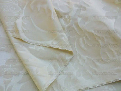 By Yard Scalamandre "Hunt Damask" in Special Ivory 100% Cotton Renaissance Damask Heavy MSRP USD300+/Y